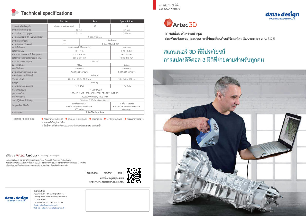 แคตตาล็อก Artec Eva/Spider 