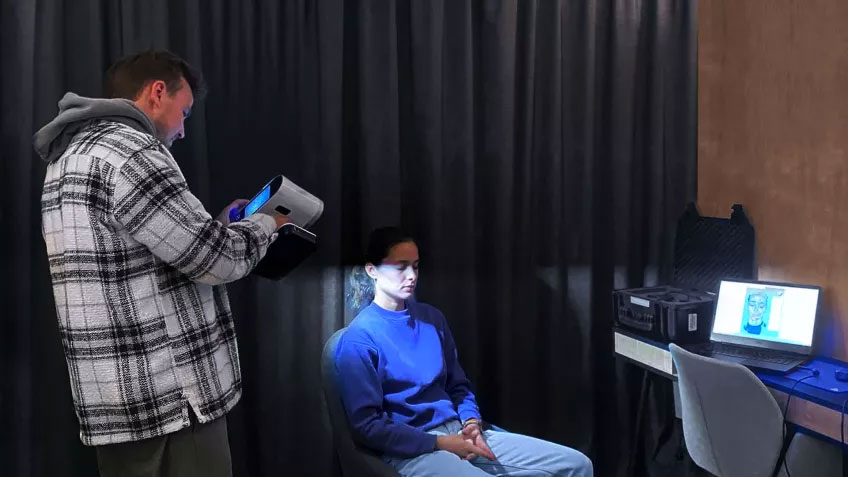 ดาราภาพยนตร์ชาวลักเซมเบิร์ก Sophie Mousel สแกนด้วย Artec Leo และ Space Spider เพื่อสร้างเอฟเฟกต์ภาพที่สวยงาม