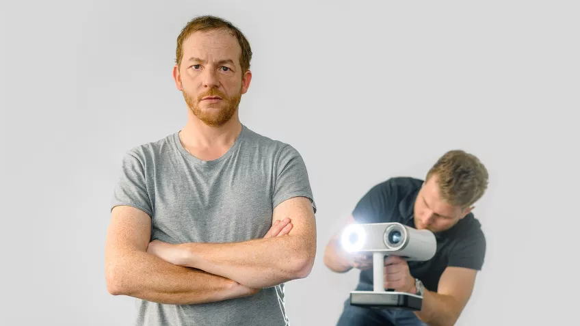 นักแสดงชาวฝรั่งเศส Malik Zidi และ Raphael Temin สแกนร่วมกับ Artec Leo เพื่อสร้างเอฟเฟ็กต์ภาพที่น่าทึ่งสำหรับภาพยนตร์เรื่องใหม่