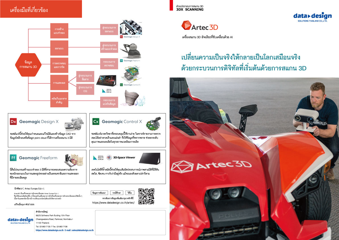 แคตตาล็อกรายการเครื่องสแกน 3D Artec 