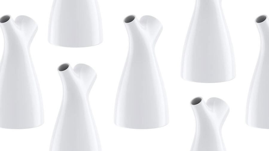 การแสดงผลผลิตภัณฑ์สีขาวบนพื้นหลังสีขาวใน KeyShot