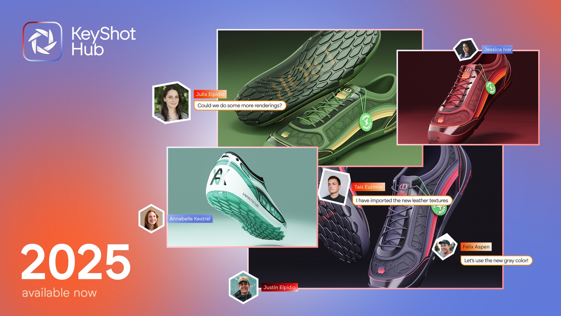 การตรวจสอบการออกแบบที่ไร้ความเครียดและการอัปเกรดรองรับเวิร์กโฟลว์เพิ่มเติมด้วย KeyShot Hub