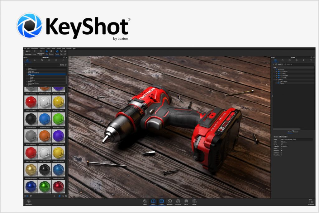 ตัวแสดงภาพ 3D เสมือนจริงแบบสแตนอโลน<br>「KeyShot」
